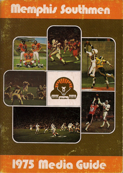 1975 Memphis Southmen Media Guide from the World Football League