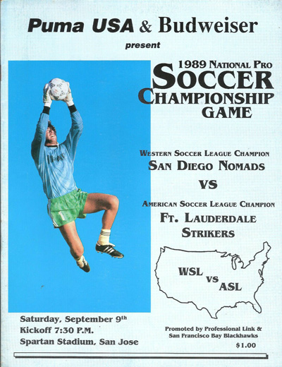 1989 National Pro Soccer Championship Game Program