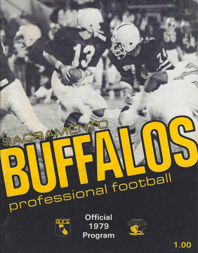 1979 Sacramento Buffalos program from the California Football League