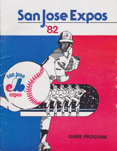 1982 San Jose Expos baseball program from the California League