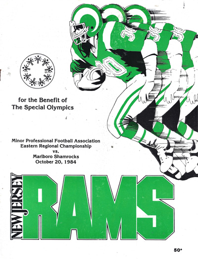 1984 New Jersey Rams Semi-Pro Football Program