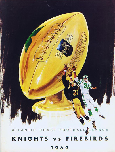 1969 Atlantic Coast Football League Championship Game Program hosted by the Hartford Knights