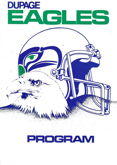 1991 DuPage Eagles football program from the Chicagoland Football League