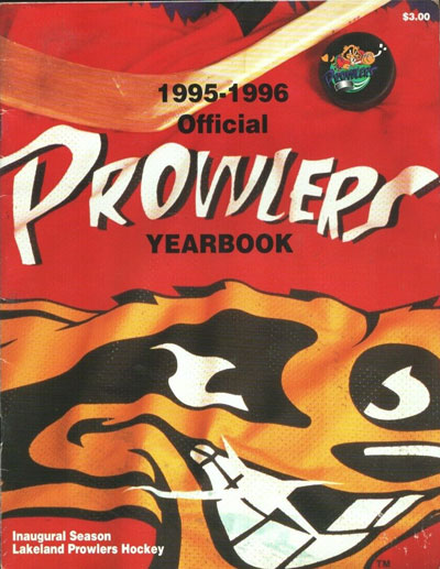 1995-96 Lakeland Prowlers Yearbook from the Southern Hockey League