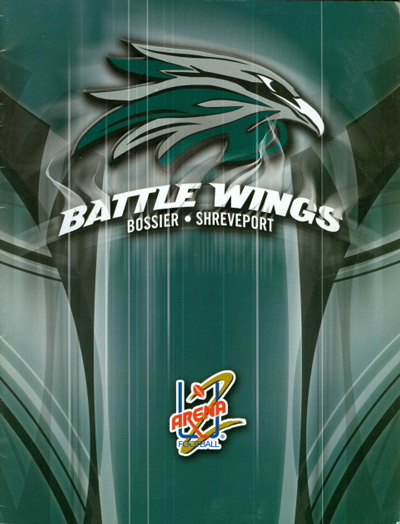 2007 Bossier-Shreveport Battle Wings Program from Arena Football 2