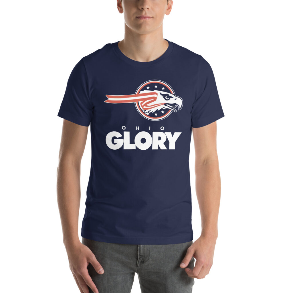 Ohio Glory WLAF T-shirt. Navy. Royal Retros