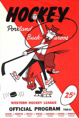 1960-61 Portland Buckaroos Program from the Western Hockey League