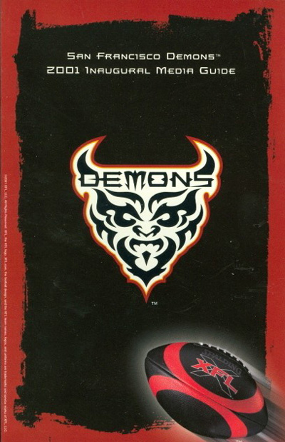 2001 San Francisco Demons Media Guide from the XFL