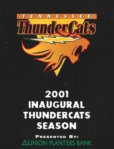 2001 Tennessee ThunderCats Program from the Indoor Professional Football League