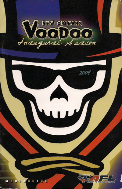 2004 New Orleans Voodoo Media Guide from the Arena Football League