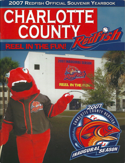 2007 Charlotte County Redfish baseball yearbook from the South Coast League