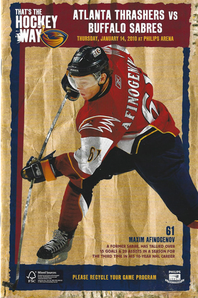 NHL Program: Buffalo Sabres (2000-01)