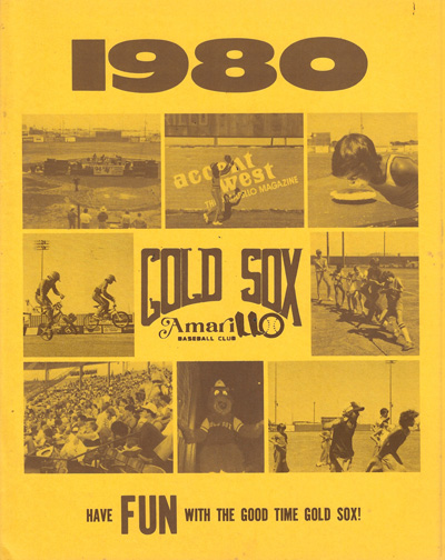 1980 Amarillo Gold Sox Baseball Program from the Texas League