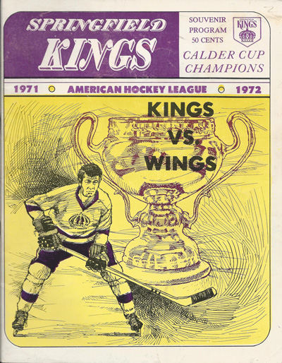 1972 Springfield Kings program from the American Hockey League