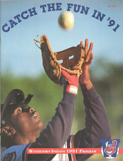 1991 Watertown Indians Baseball Program from the New York-Penn League