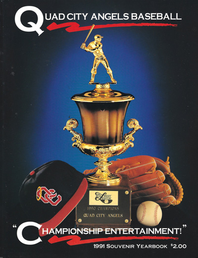 1991 Quad City Angels Baseball Yearbook from the Midwest League