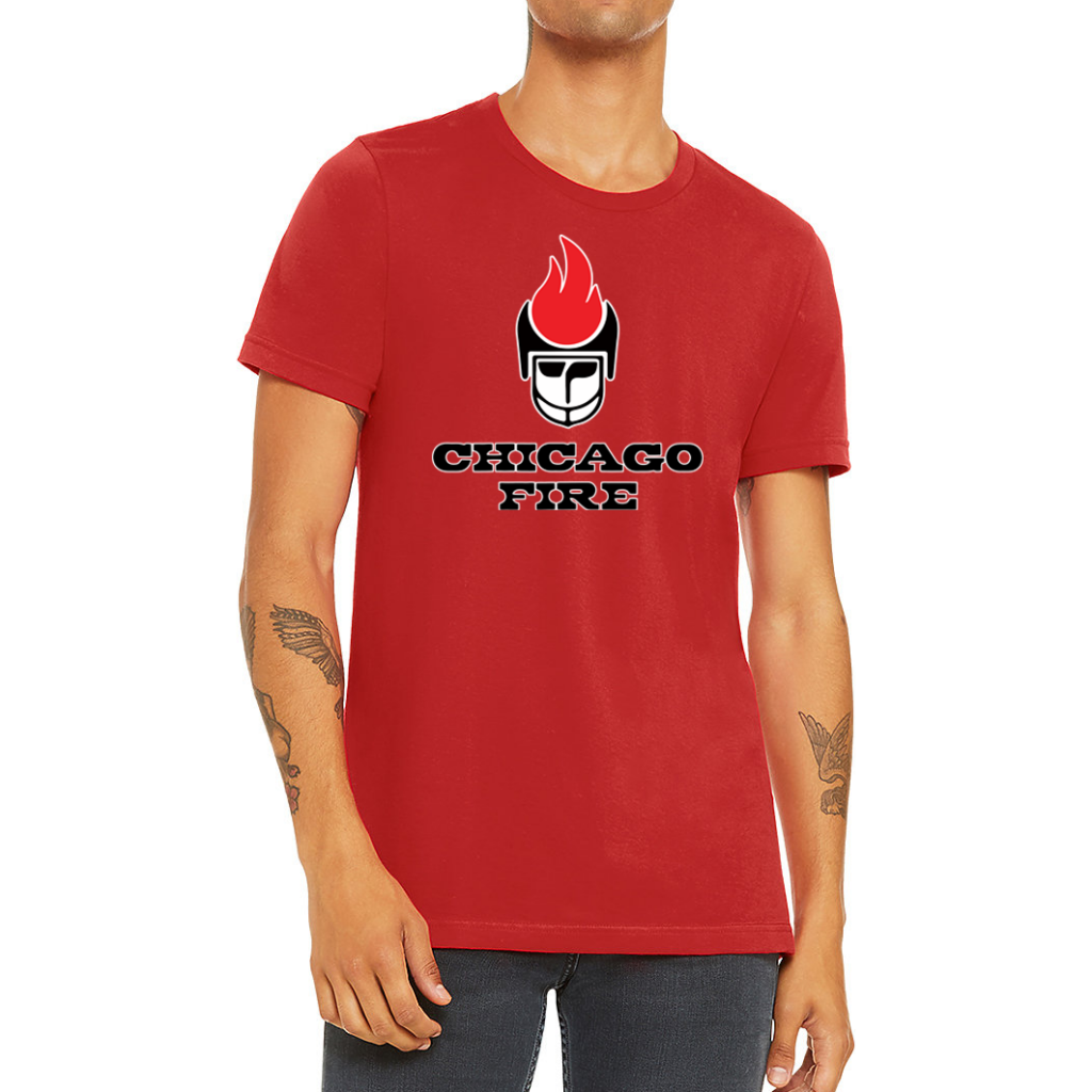 Chicago Fire World Football T-shirt. Red. Royal Retros