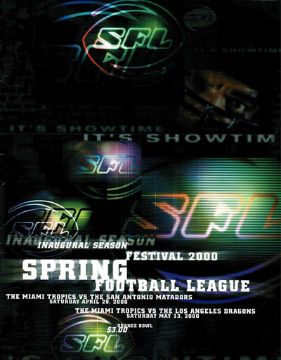 2000 Spring Football League Program