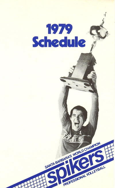 1979 Santa Barbara Spikers Pocket Schedule from the International Volleyball Association