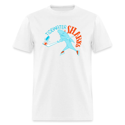 Tidewater Sharks Southern Hockey League Logo T-Shirt
