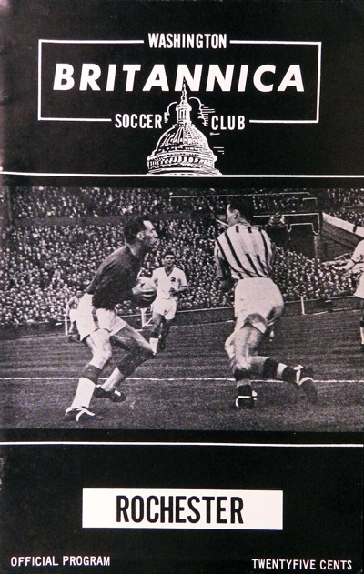 1967 Washington Britannica Program from the American Soccer League