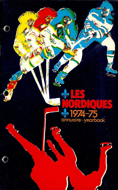 1974-75 Quebec Nordiques Media Guide from the World Hockey Association
