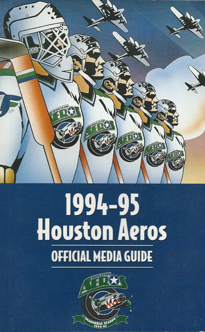 1994-95 Houston Aeros Media Guide from the International Hockey League