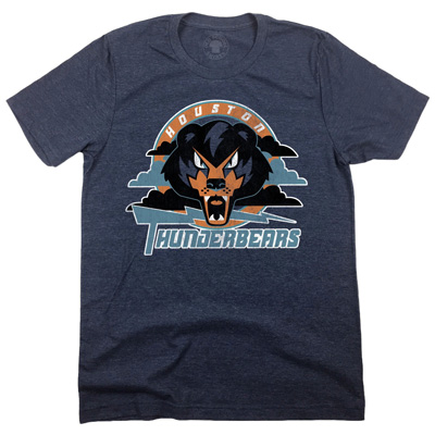 Houston ThunderBears Arena Football Logo T-Shirt