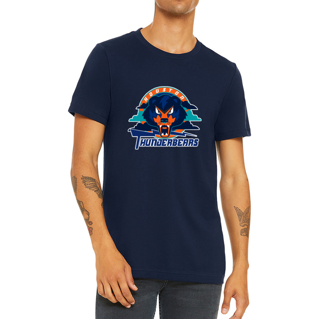 Houston ThunderBears Arena Football League T-shirt. Navy. Royal Retros