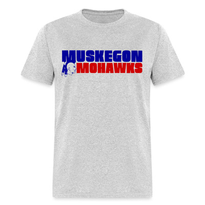 Muskegon Mohawks 1980's IHL Hockey Logo T-Shirt