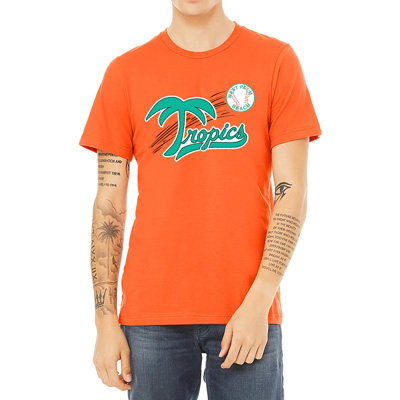 West Palm Beach Tropics Senior Professional Baseball Association Orange Logo T-Shirt