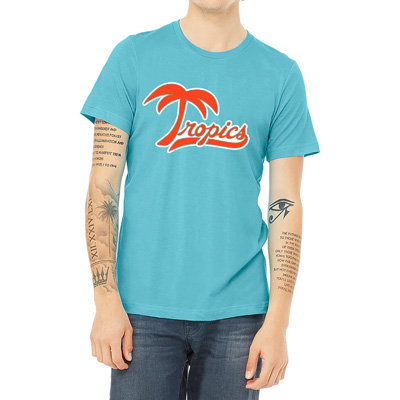 West Palm Beach Tropics Senior Professional Baseball Association Turquoise Wordmark T-Shirt