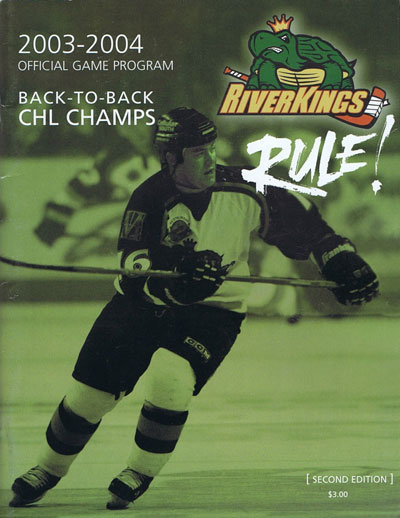 2003-04 Memphis RiverKings Program from the Central Hockey League