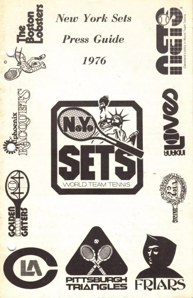 1976 New York Sets Media Guide from World Team Tennis