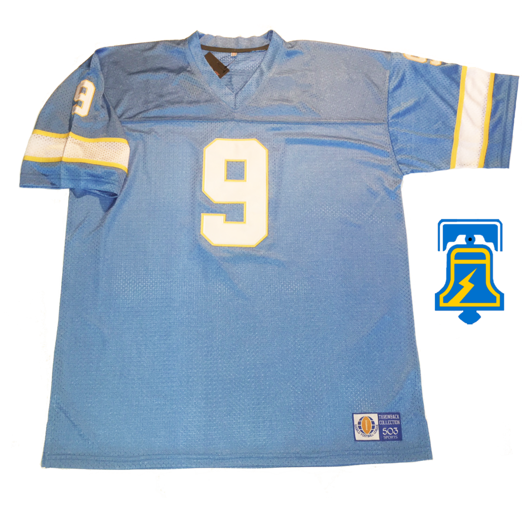 Philadelphia Bell World Football League jersey. Royal Retros