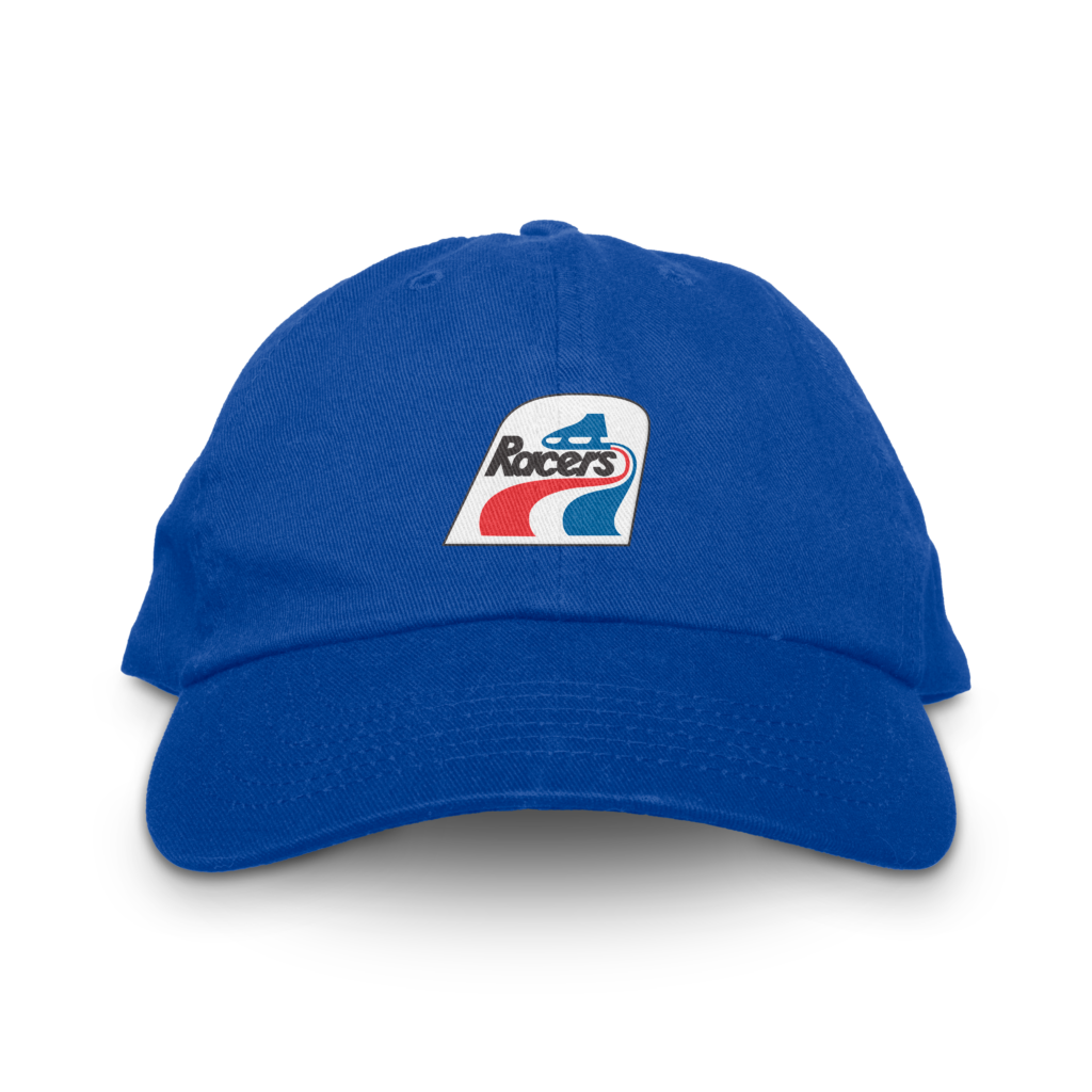 Indianapolis Racers dad hat. Blue. Royal Retros