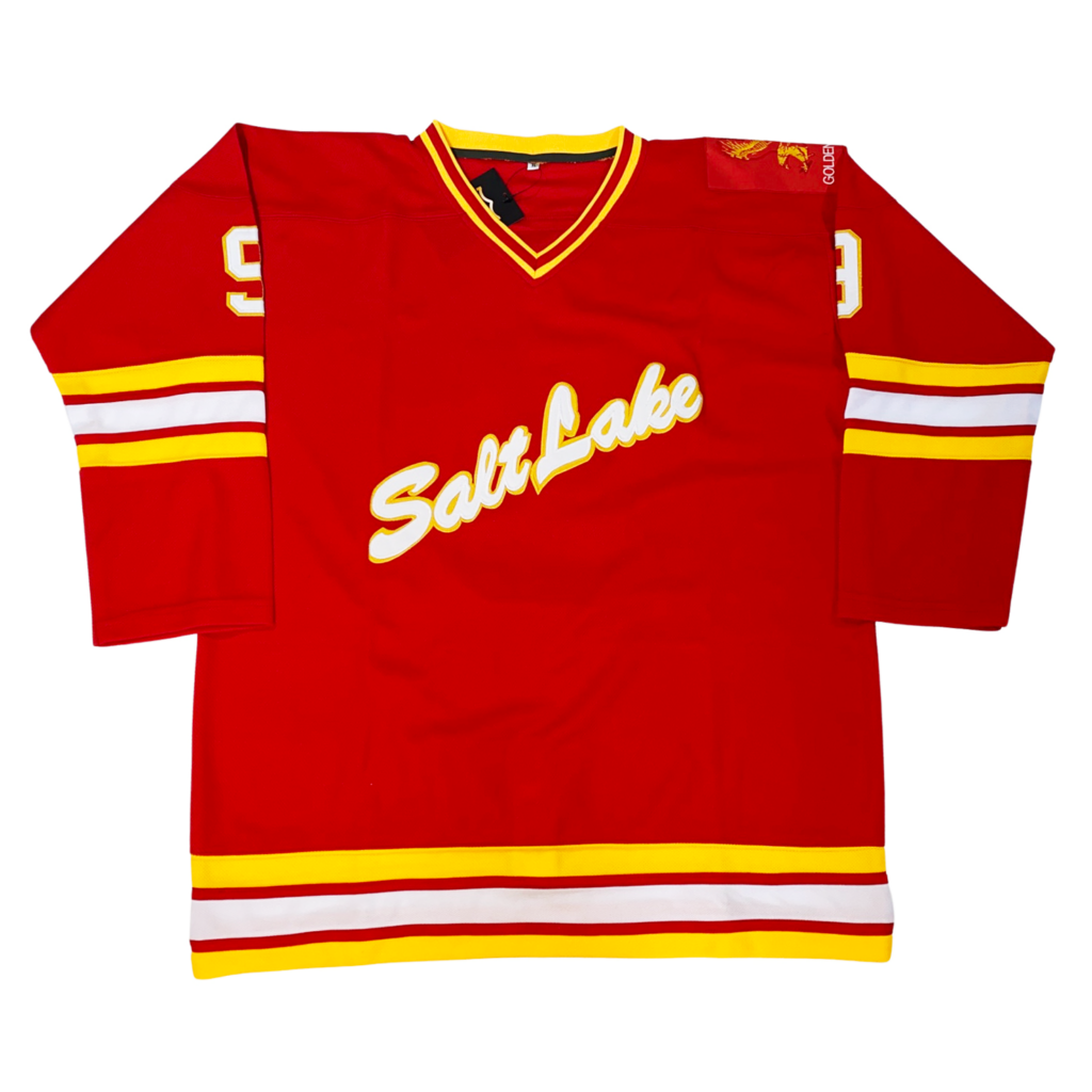 Salt Lake Golden Eagles hockey jersey. Red. Royal Retros