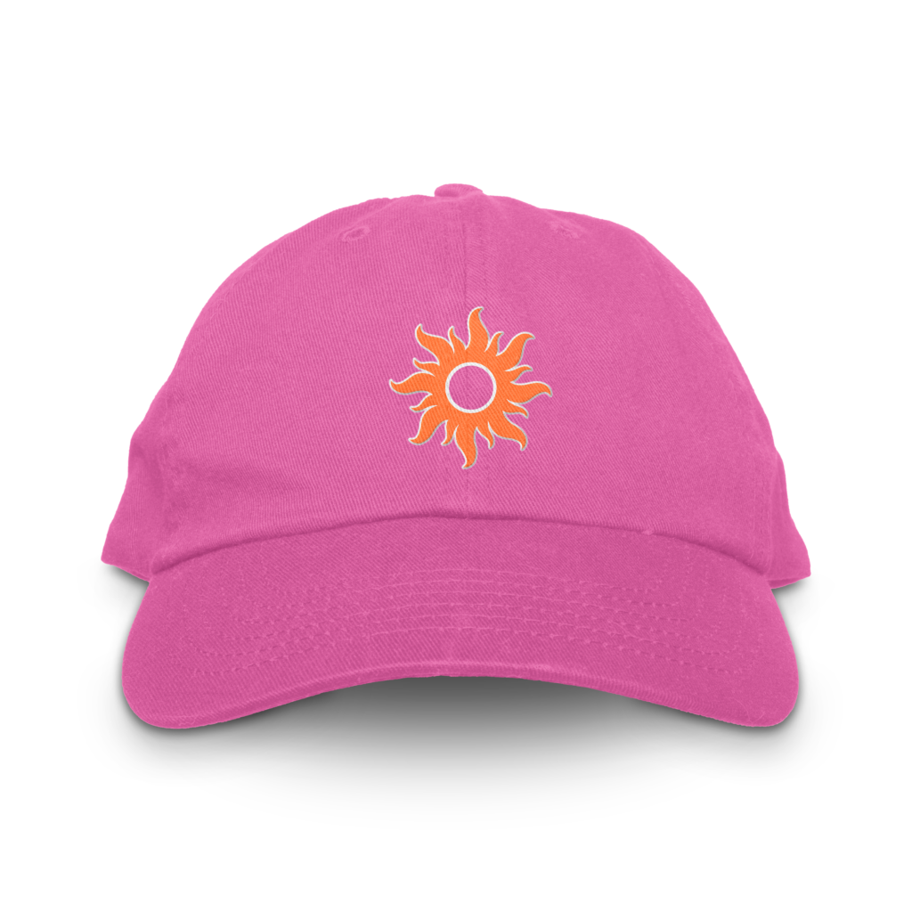 Southern California Sun dad hat. Magenta. Royal Retros