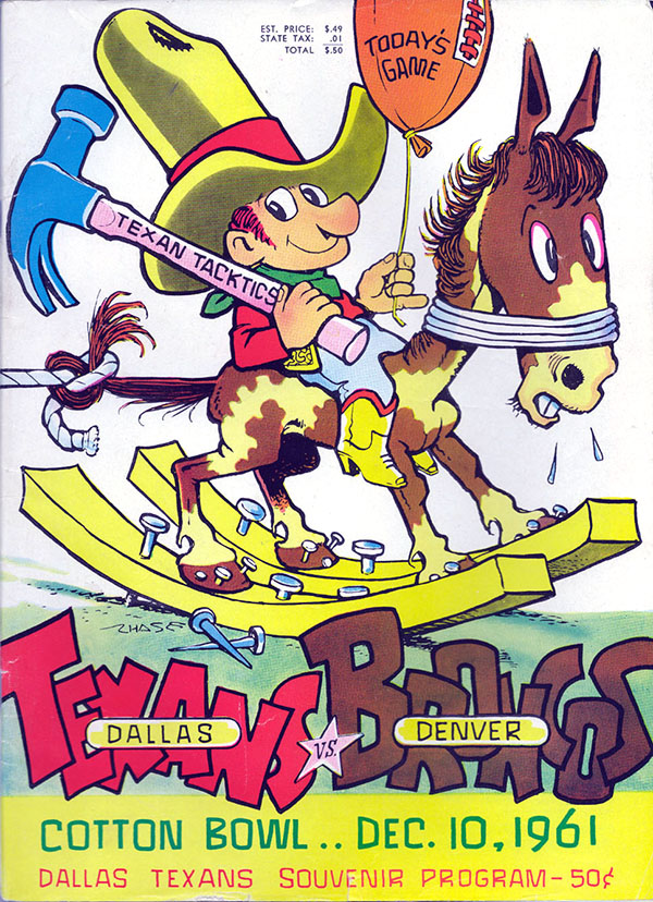 Dallas Texans AFL Program 1961