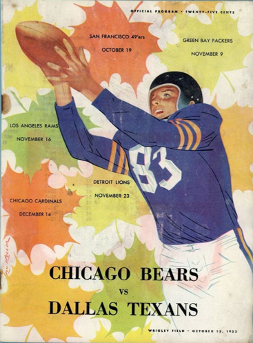 Dallas Texans 1952 program