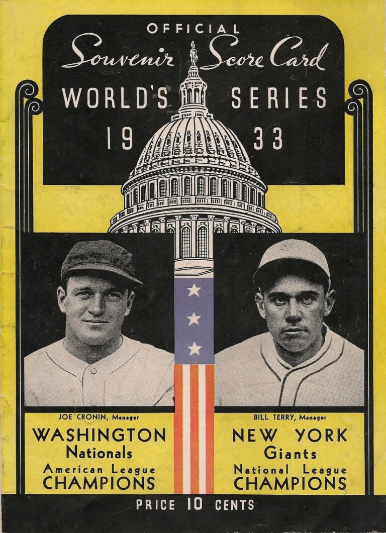 Washington Senators 1933 program