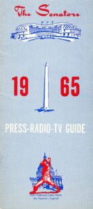 Washington Senators (1901-1960)*(1960-1971) logo, uniforms, and team history photo