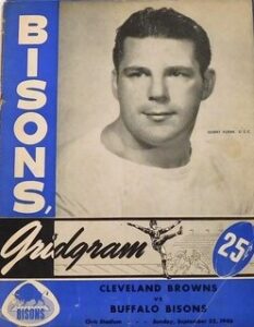 1946 AAFC football program, Bills vs Browns