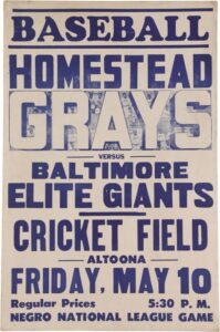 Baltimore Elite Giants advertisement