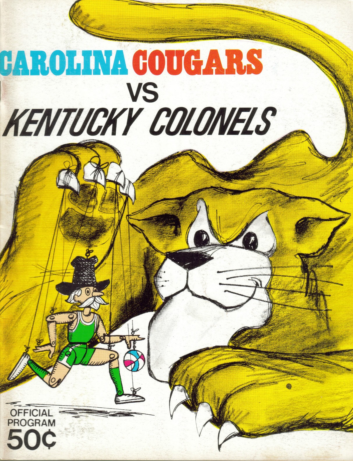 Carolina Cougars Program 1970