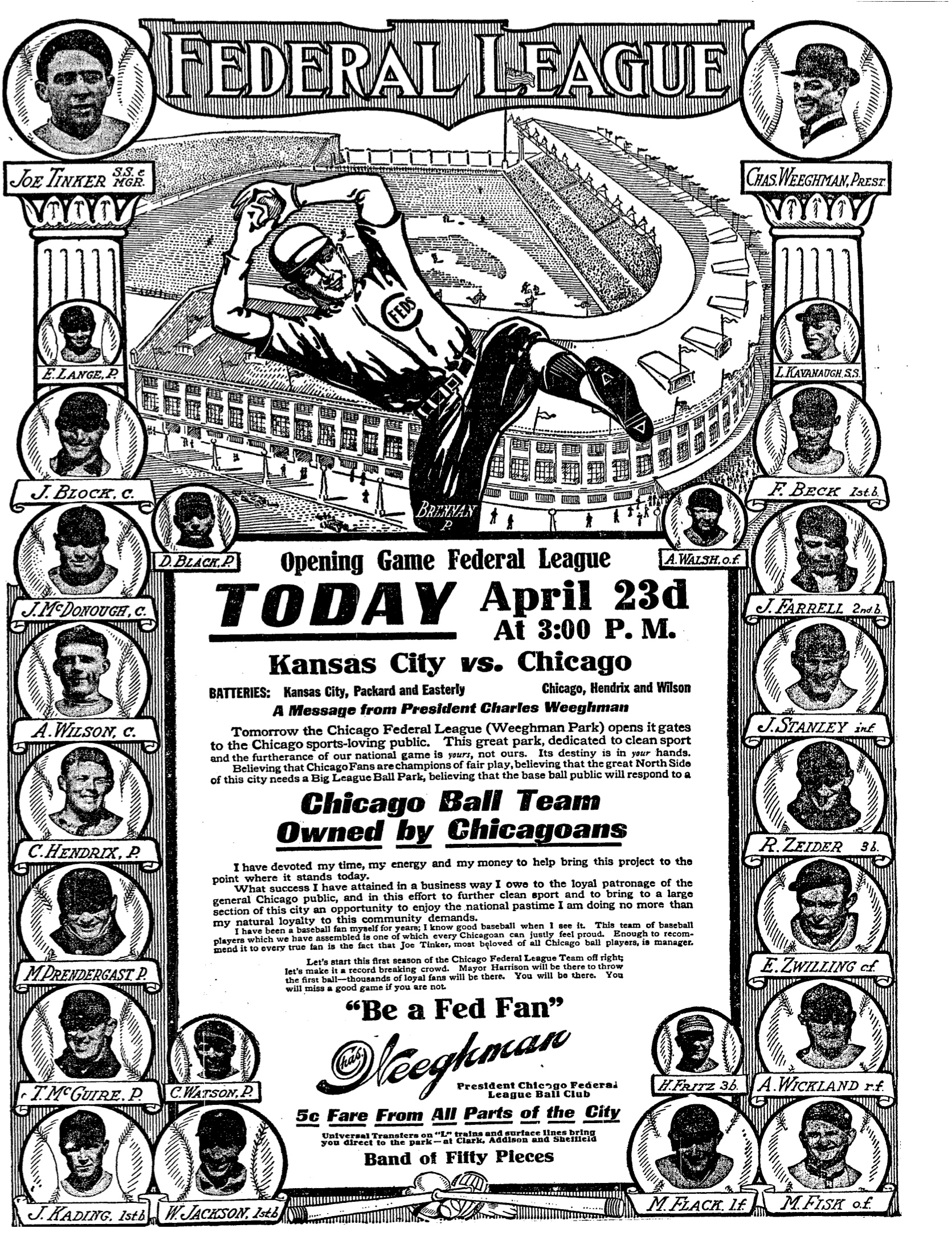 Chicago Feds opening day ad