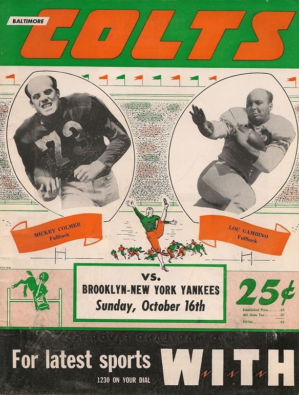 Baltimore Colts AAFC Program