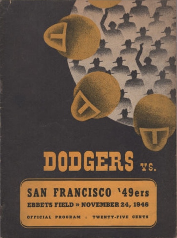 Brooklyn Dodgers AAFC football program 1946