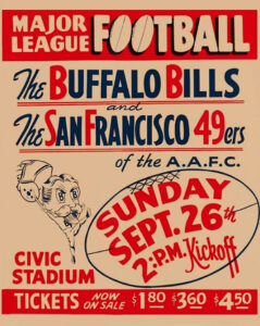 Bills 49ers game program AAFC