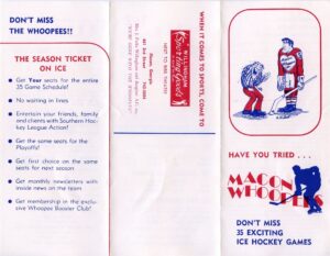 Macon Whoopees ticket brochure 1973